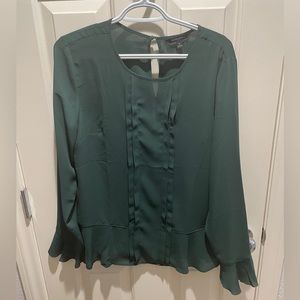 Women’s ruffle with keyhole back blouse